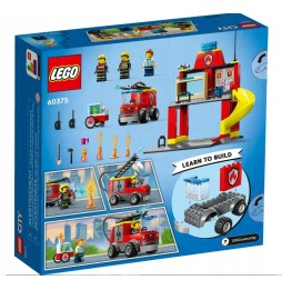 LEGO City 60375 Remiza strażacka i wóz strażacki