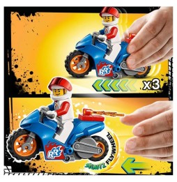 Lego motocicleta cu rachete pentru cascadori 60298