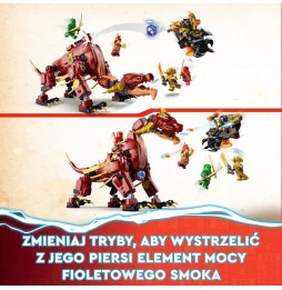 LEGO Ninjago Dragonul de Lavă 71793 set pentru copii