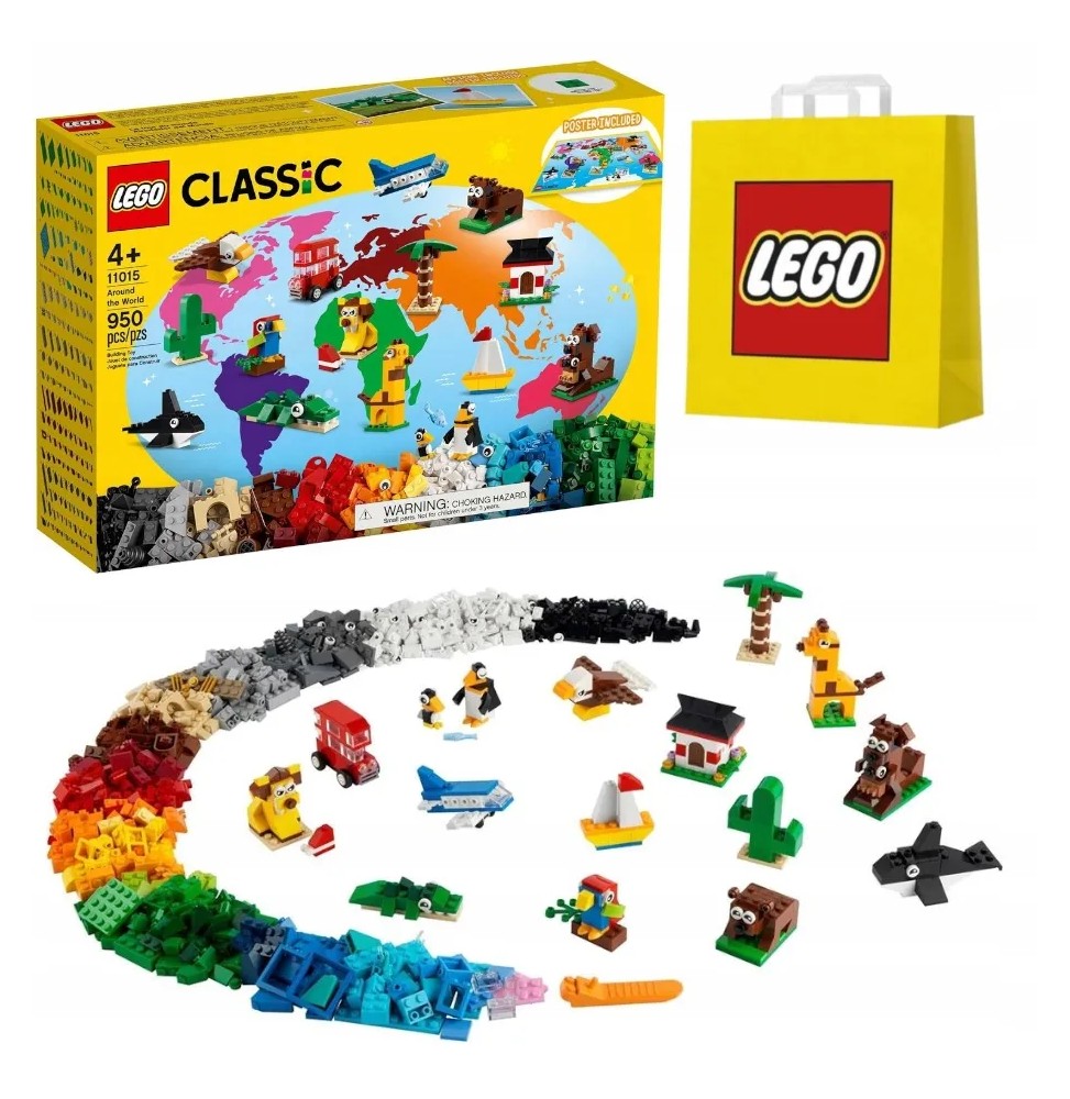 Klocki LEGO Classic 11015 Dookoła świata zwierząt