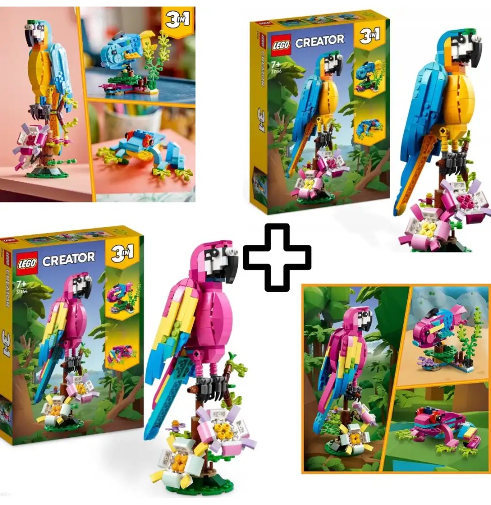 Zestaw LEGO Creator 3w1 Egzotyczna papuga 31136