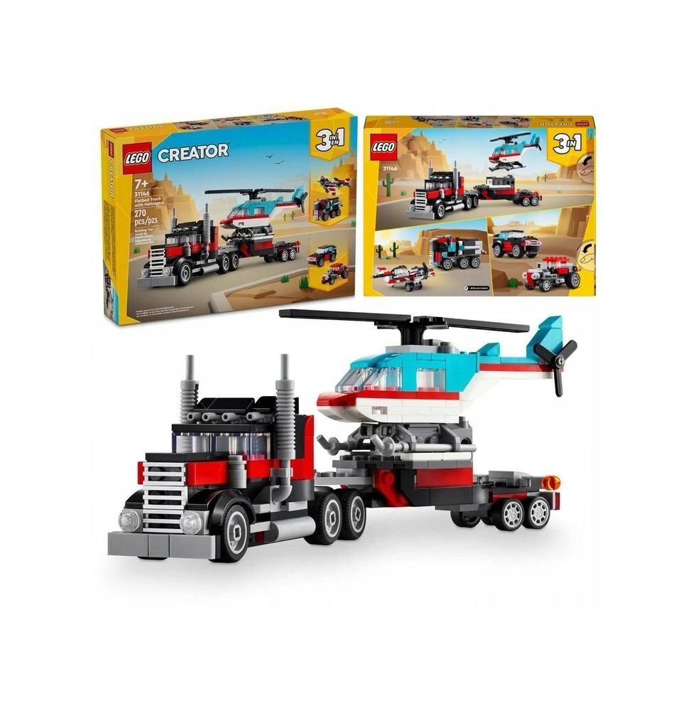 LEGO Creator 31146 Camion si Helicopter