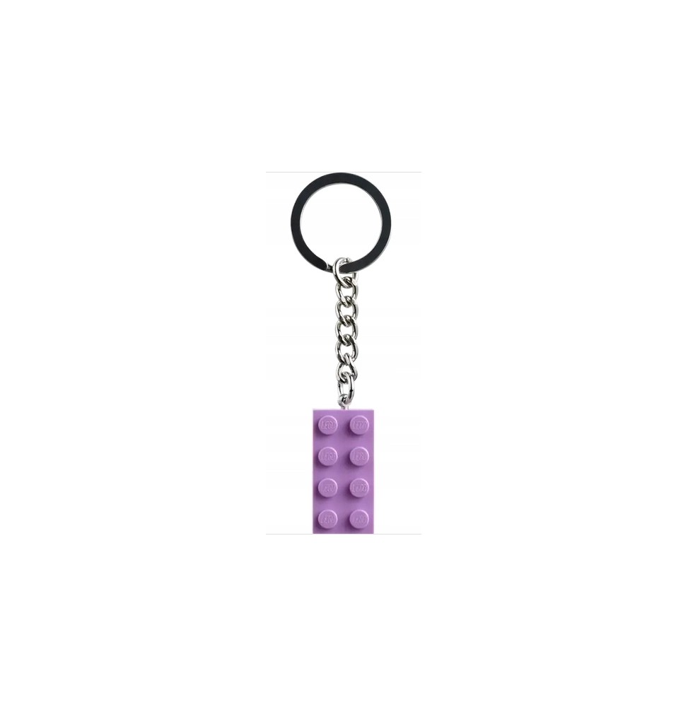 LEGO Keychain with Lavender 2x4 Brick