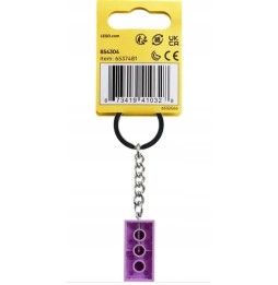 LEGO Keychain with Lavender 2x4 Brick