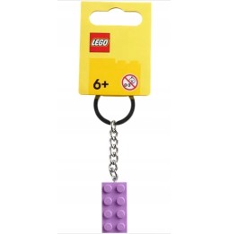 LEGO Keychain with Lavender 2x4 Brick