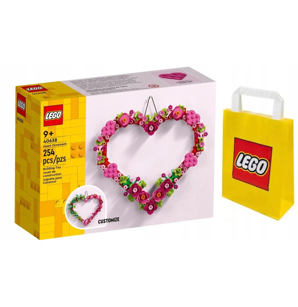 LEGO 40638 Ornament inimă cu sacoșă cadou