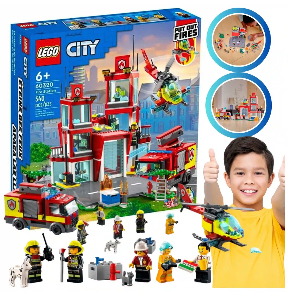 LEGO City Remiza Strażacka 540el Zestaw Klocków