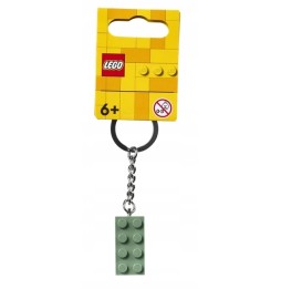 Breloczek LEGO 854159 klocek 2x4 piaskowy zielony