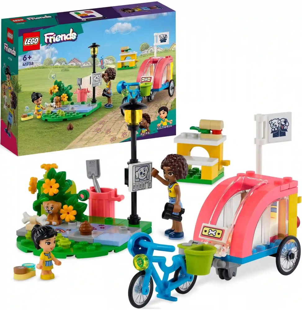 LEGO Friends Bicicletă salvare cățeluși 41738