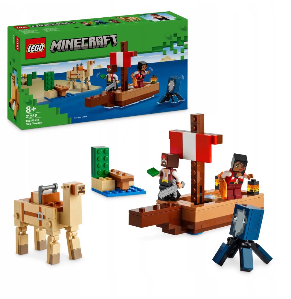 LEGO Minecraft Călătorie cu nava piratului 21259