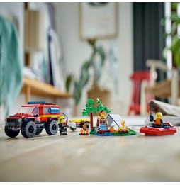 LEGO City wóz strażacki 4x4 i łódź ratunkowa