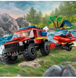 LEGO City wóz strażacki 4x4 i łódź ratunkowa