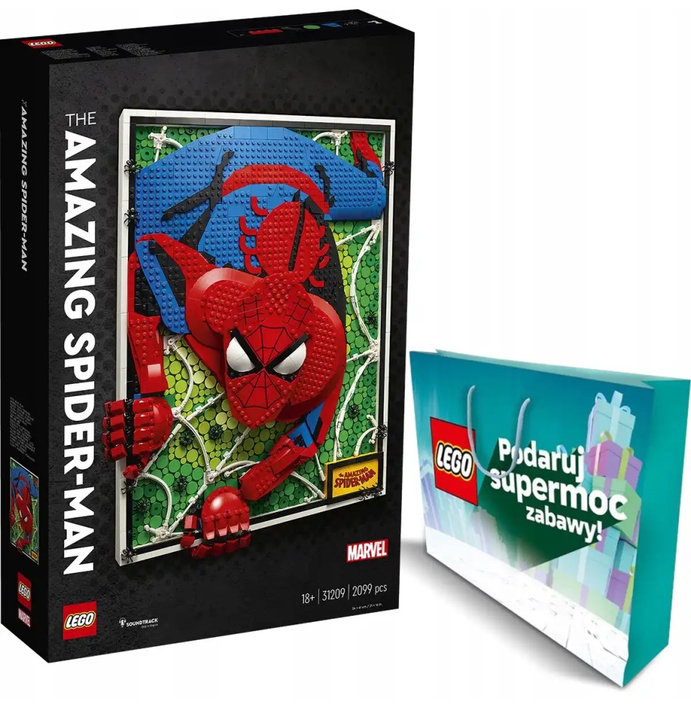 LEGO Art 31209 Spider-Man z torbą prezentową