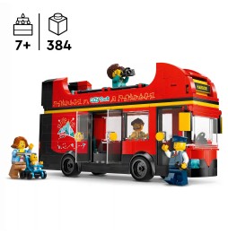 LEGO City 60407 Autobuz turistic roșu