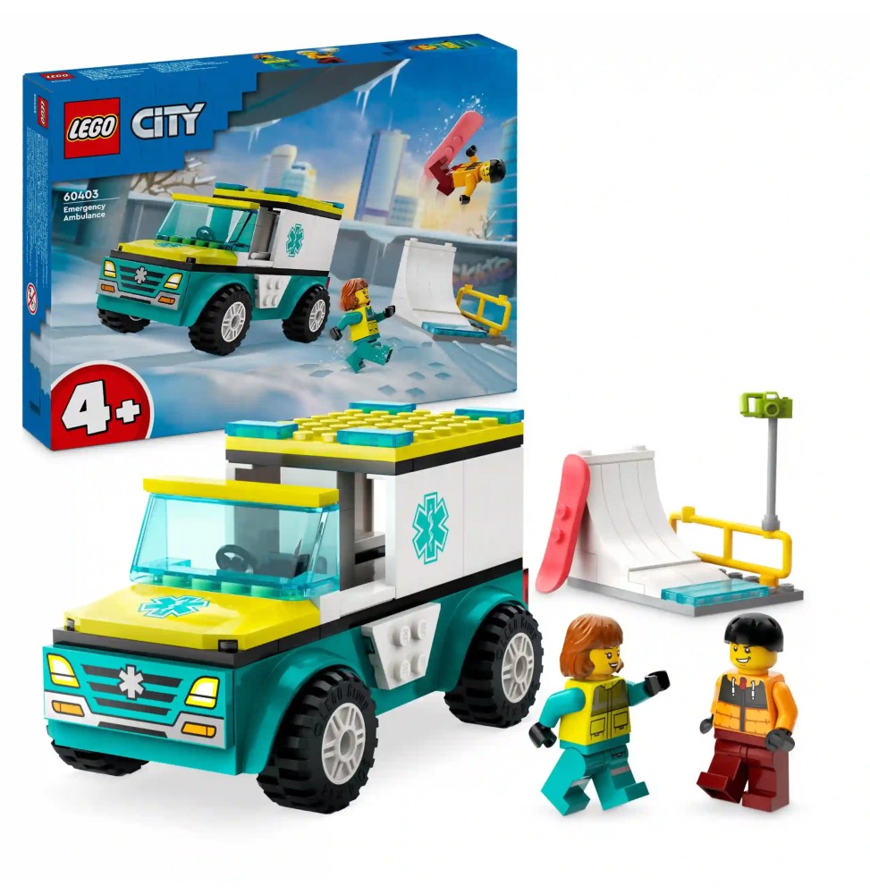 LEGO City 60403 Ambulanță și snowboardist