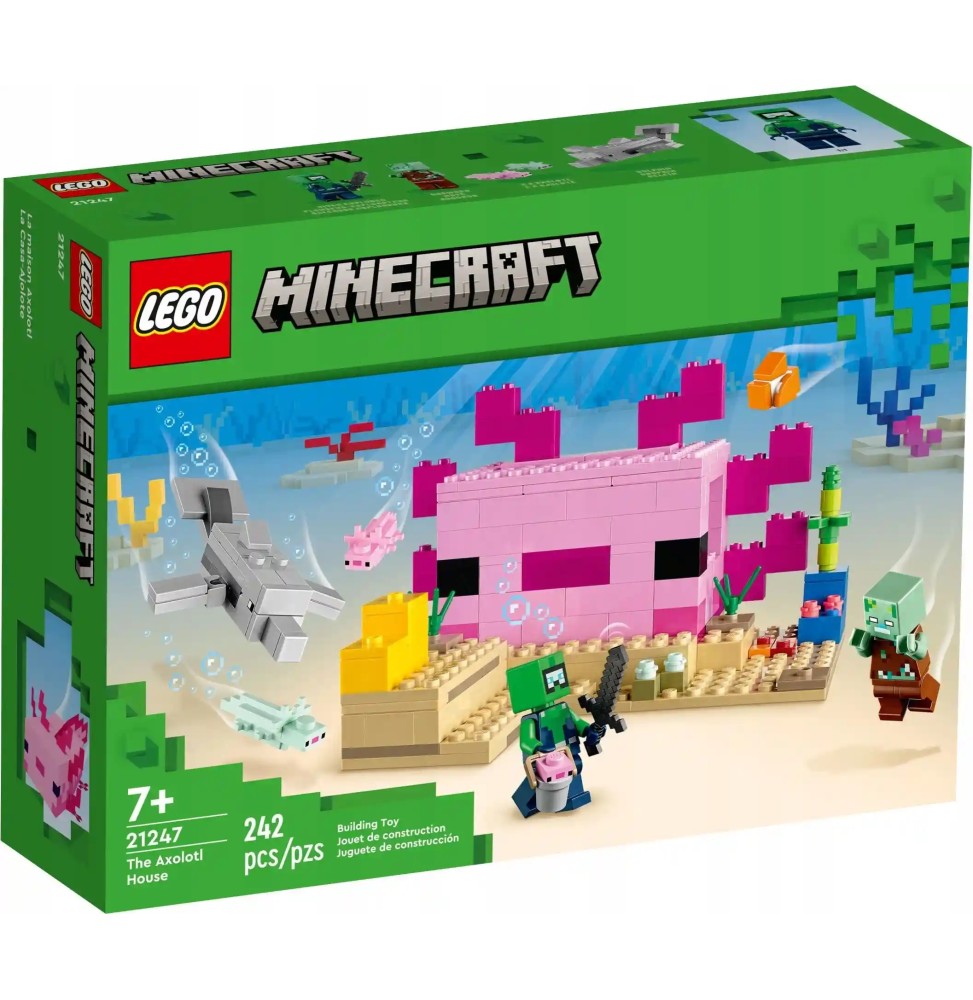 LEGO Minecraft 21247 Axolotl House 242 pieces