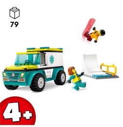 LEGO City 60403 Ambulanță și snowboardist