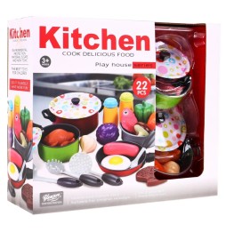 Cooking Set for Kids 3+ Pots and Toy Food