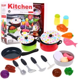 Cooking Set for Kids 3+ Pots and Toy Food