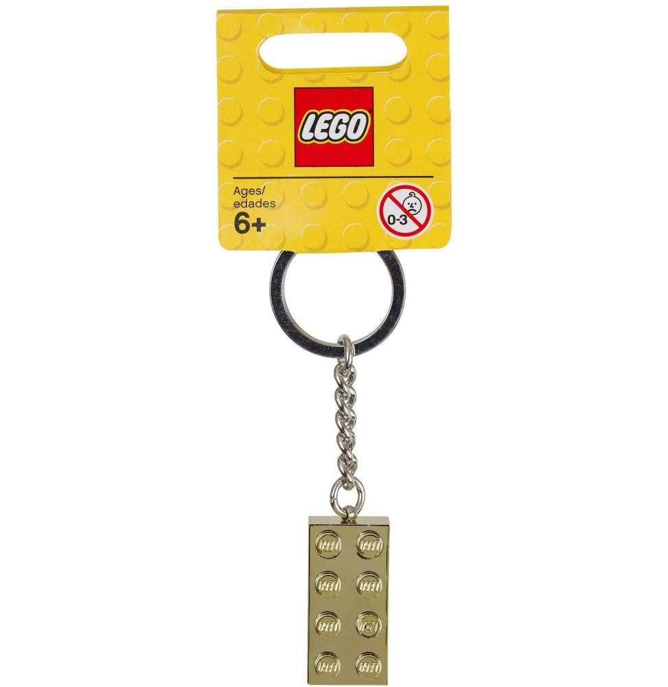 LEGO Keychain with Golden Brick