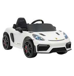 Vehicul Porsche Spyder RS 718 alb pentru copii