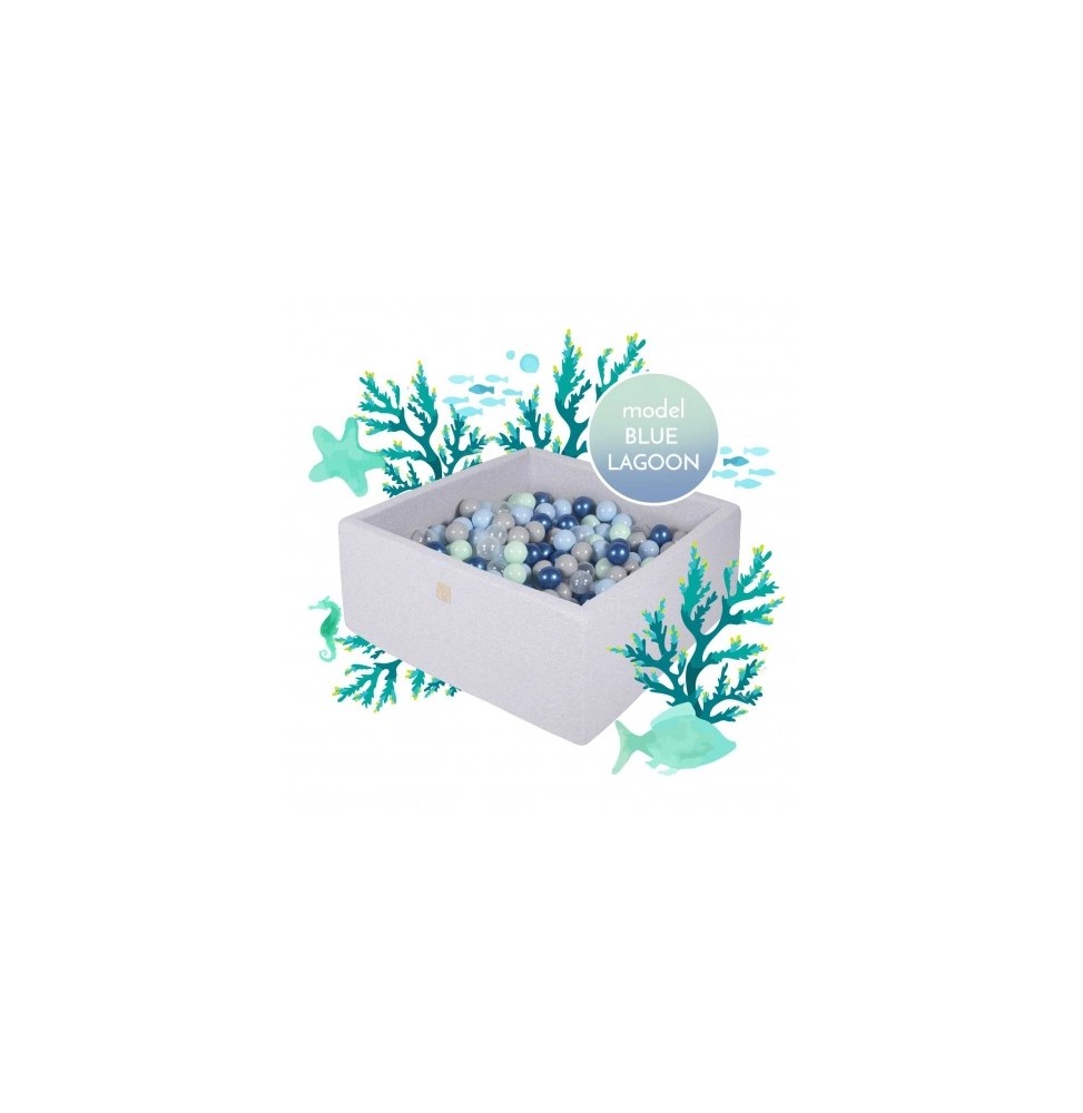 Meowbaby dry pool with balls 7cm - blue lagoon