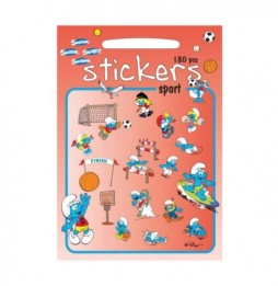 Sticker Set 180 pcs, Sports - Smurfs