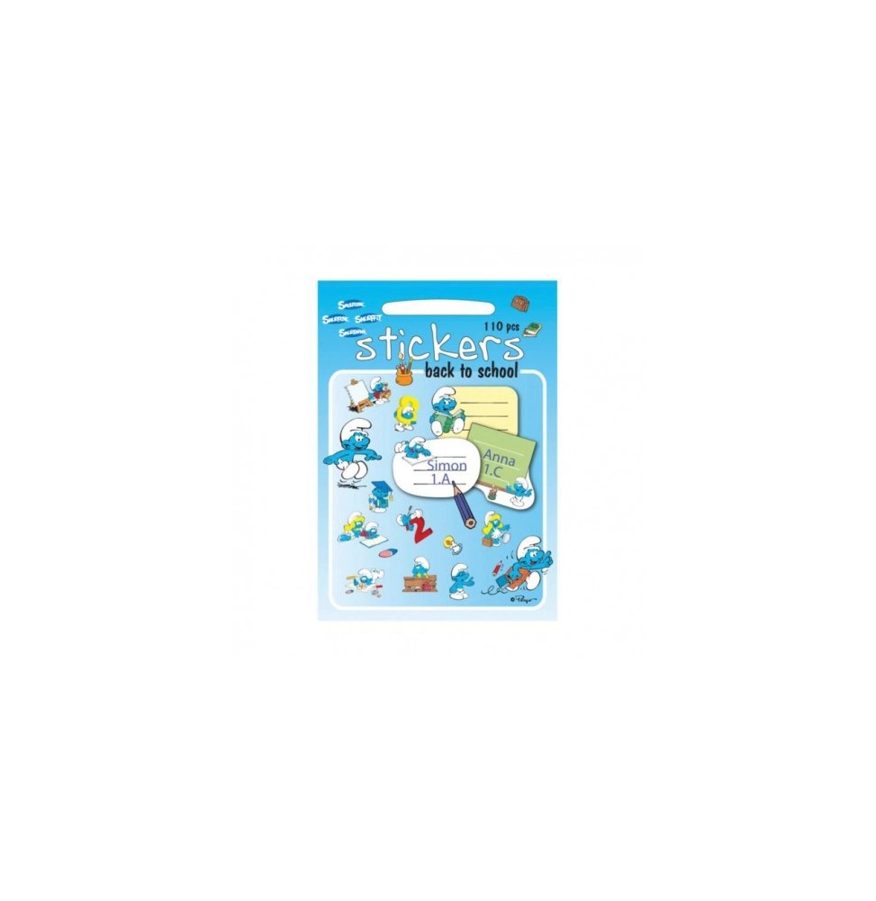 Sticker Set 110 pcs. School - Smurfs