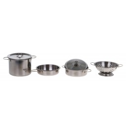 Metal Pot Set for Kids with 11 Accessories