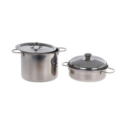 Metal Pot Set for Kids with 11 Accessories