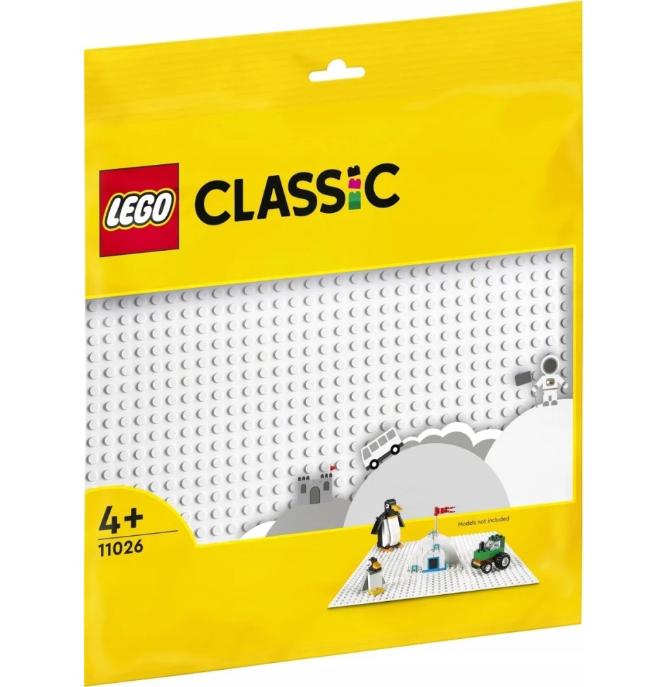 Classic Blocks White Construction Plate 4+