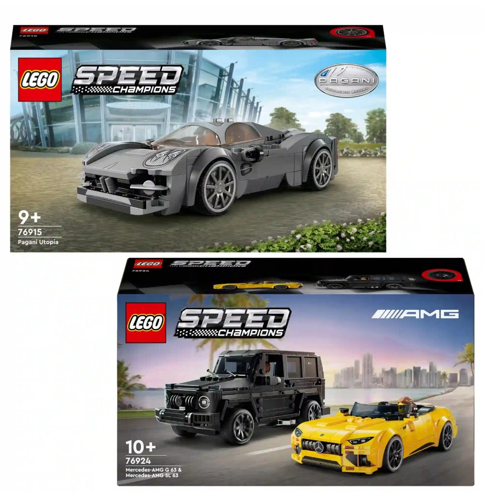 LEGO Speed Champions Pagani Utopia și Mercedes