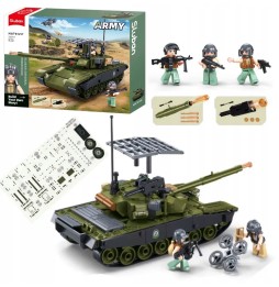 T90 Tank Building Blocks with Figures