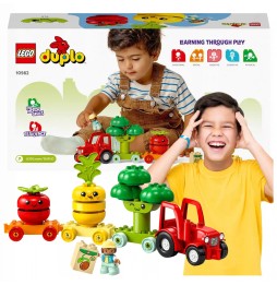 LEGO DUPLO tractor cu legume și fructe set