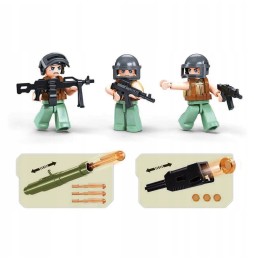 T90 Tank Building Blocks with Figures