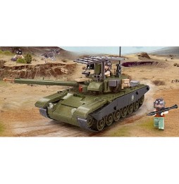 T90 Tank Building Blocks with Figures