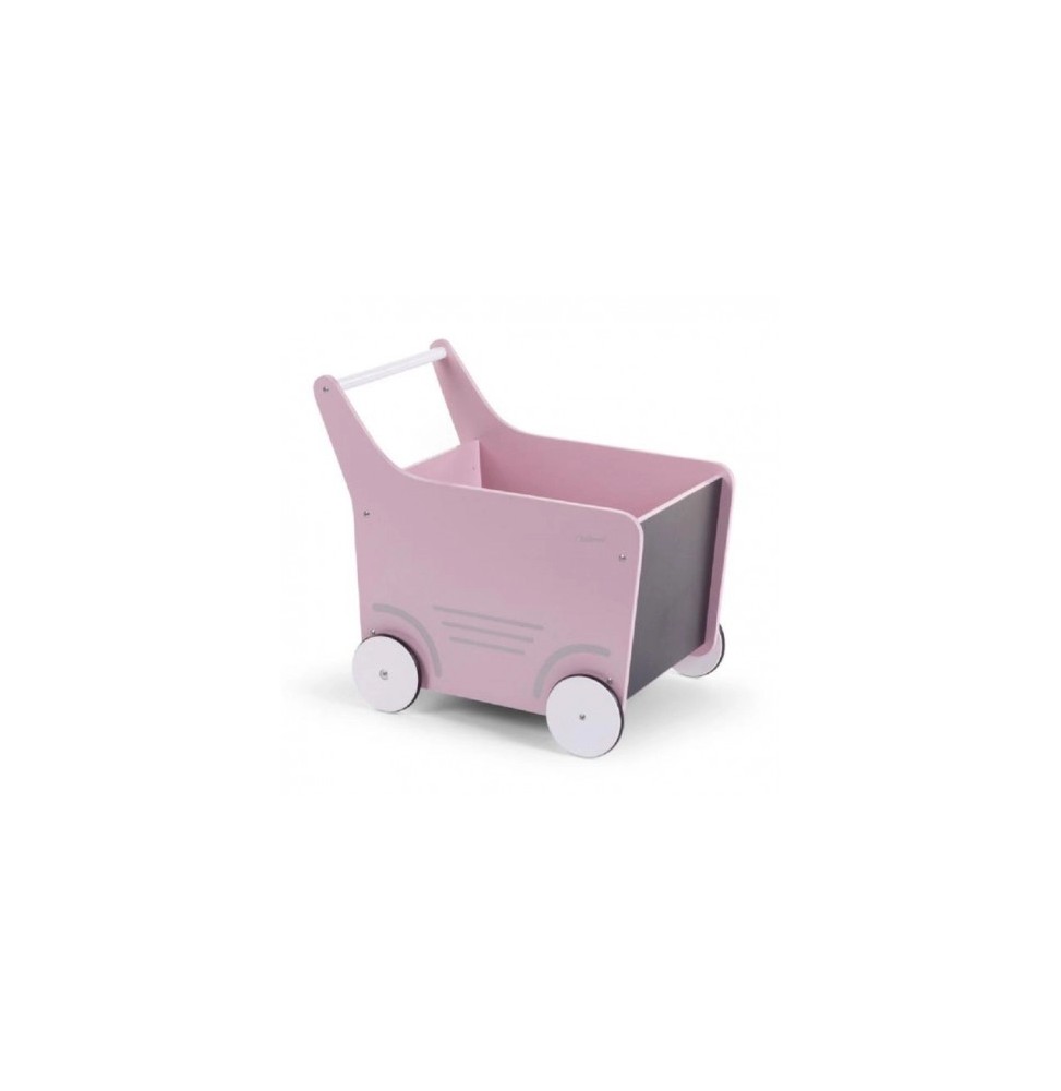 Childhome drewniany pchaczyk na zabawki soft pink