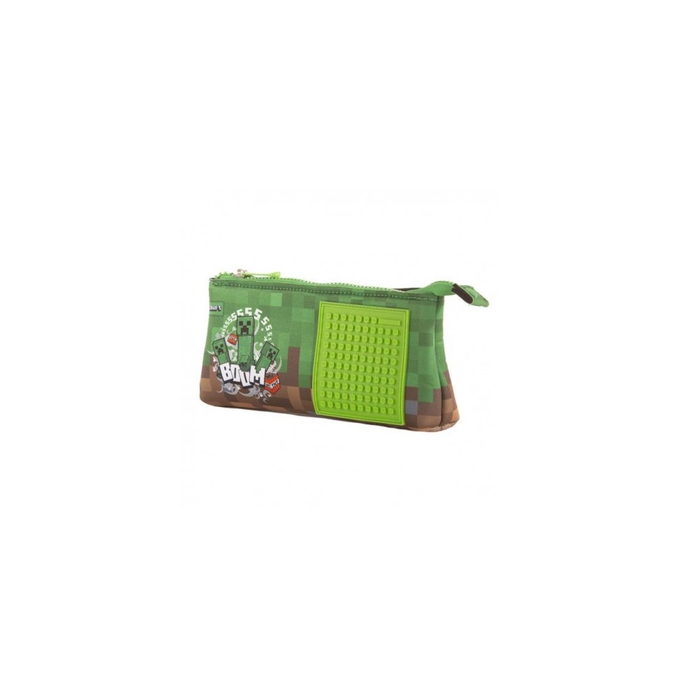 Zippered Neoprene Pencil Case Minecraft Theme