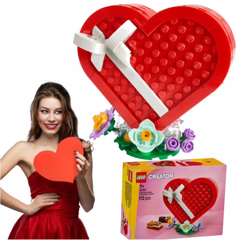 LEGO Valentine's Heart-Shaped Box