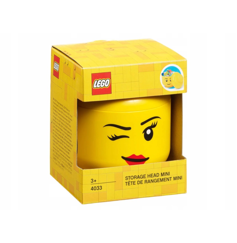 Pojemnik Lego w kształcie głowy