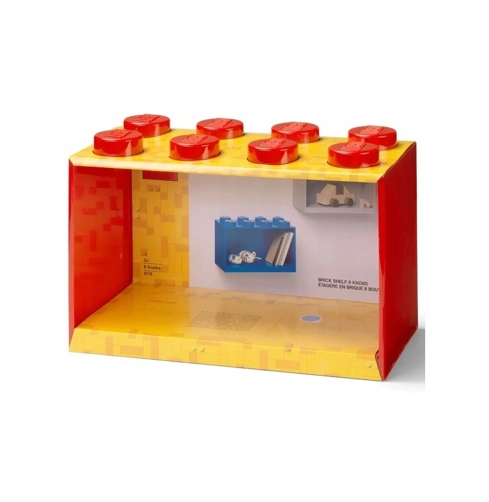 Red LEGO Shelf for Kids