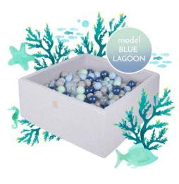 Meowbaby dry pool with balls 7cm - blue lagoon