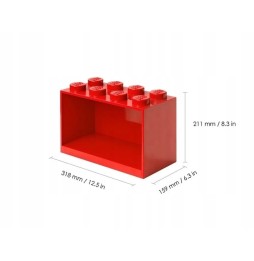 Red LEGO Shelf for Kids