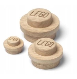 LEGO Wooden Wall Hooks Set of 3 Light