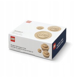 LEGO Wooden Wall Hooks Set of 3 Light