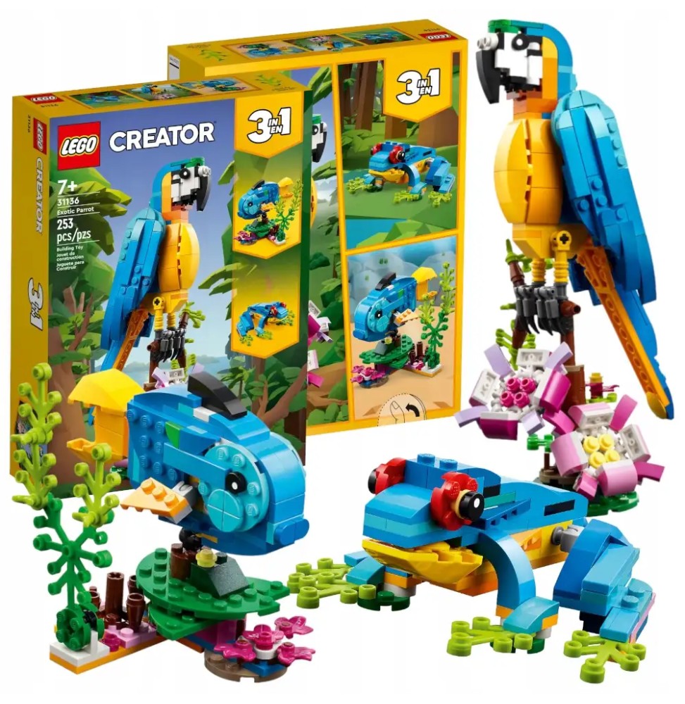 LEGO Creator 3 în 1 papagal exotic