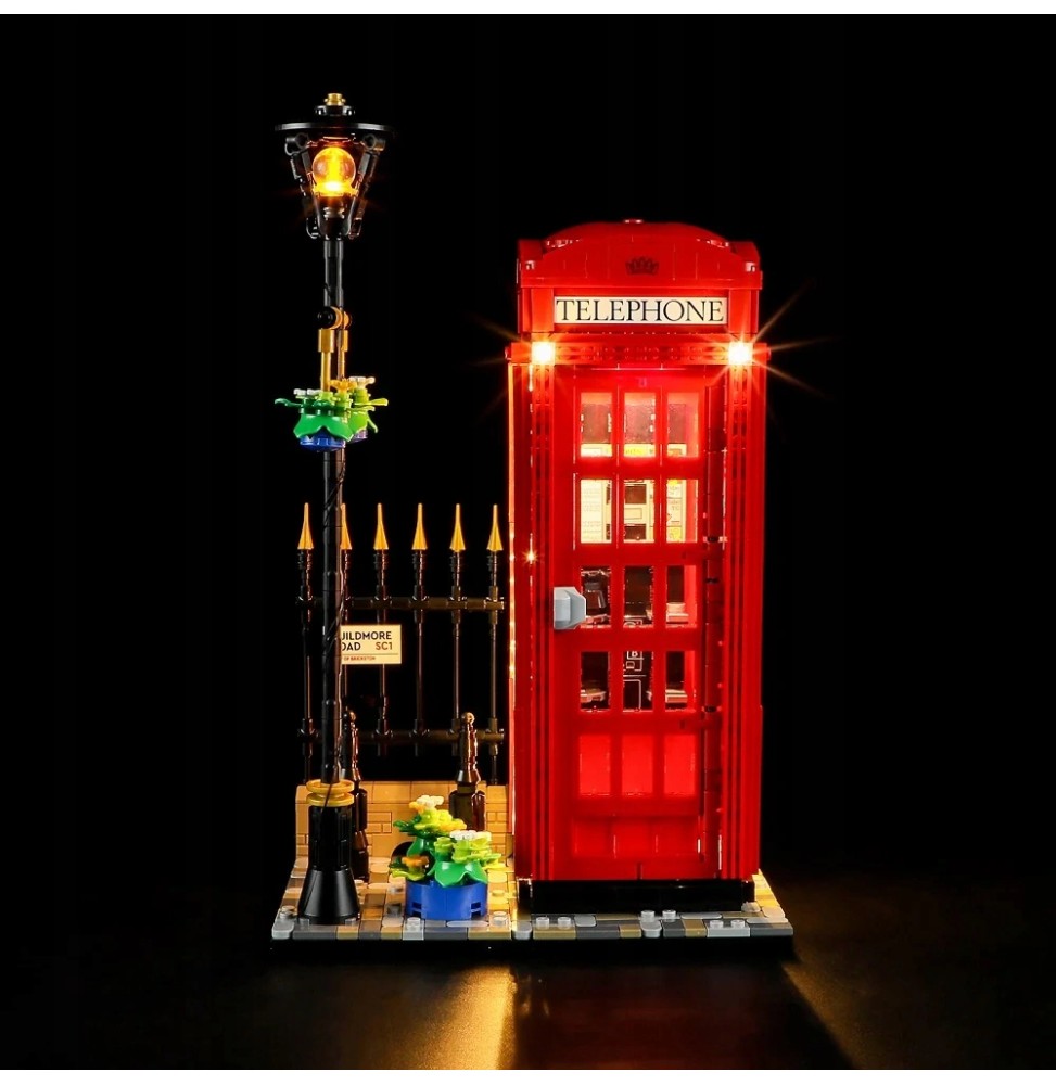 Iluminare LED pentru LEGO Cabina telefonică