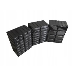 3L Black Block Organizer with Drawers