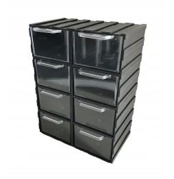 3L Black Block Organizer with Drawers