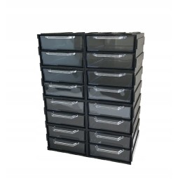 3L Black Block Organizer with Drawers